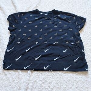 Nike Gold & Silver Metallic Feminine Sporty capped sleeve top - Large